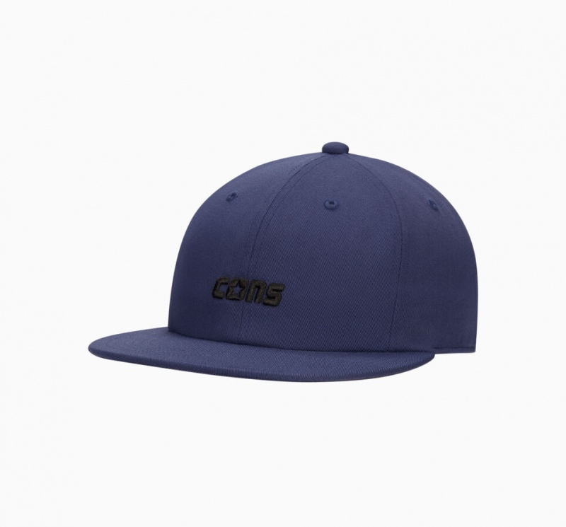 Converse CONS Six Panel Baseball Hat Blå | 98274DTHS