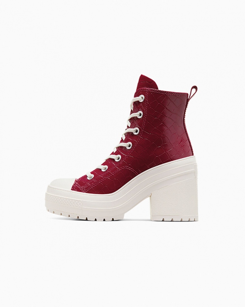 Converse Chuck 70 De Luxe Heel Embossed Cabernet / Cabernet / Egret | 36208QSKH