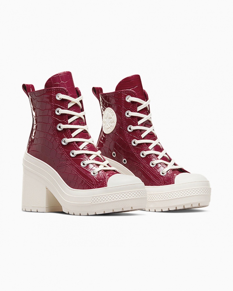 Converse Chuck 70 De Luxe Heel Embossed Cabernet / Cabernet / Egret | 36208QSKH