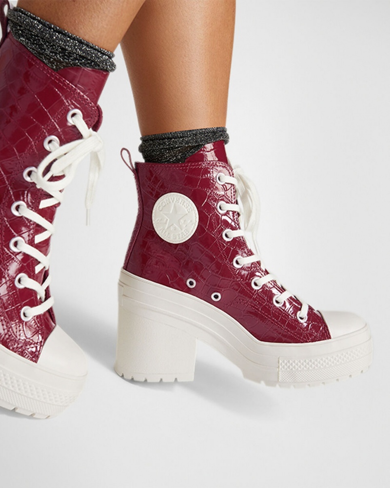 Converse Chuck 70 De Luxe Heel Embossed Cabernet / Cabernet / Egret | 36208QSKH