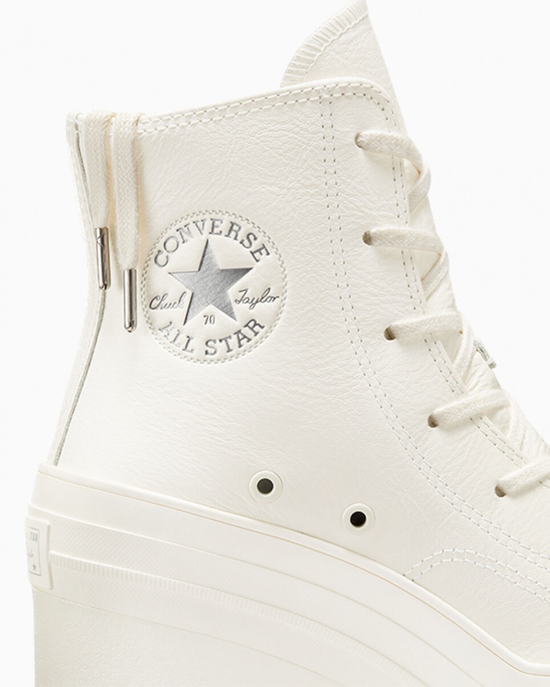 Converse Chuck 70 De Luxe Heel Læder Sølv | 56931YRKU