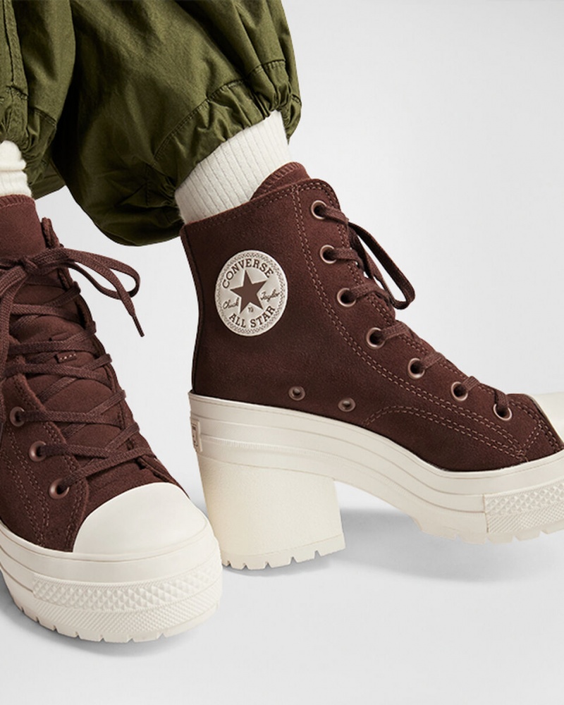 Converse Chuck 70 De Luxe Heel Ruskind Brune | 57091OBDK