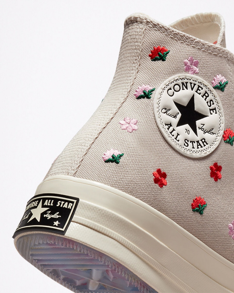 Converse Chuck 70 Floral Embroidery Desert Sand / Egret | 45372OBTI