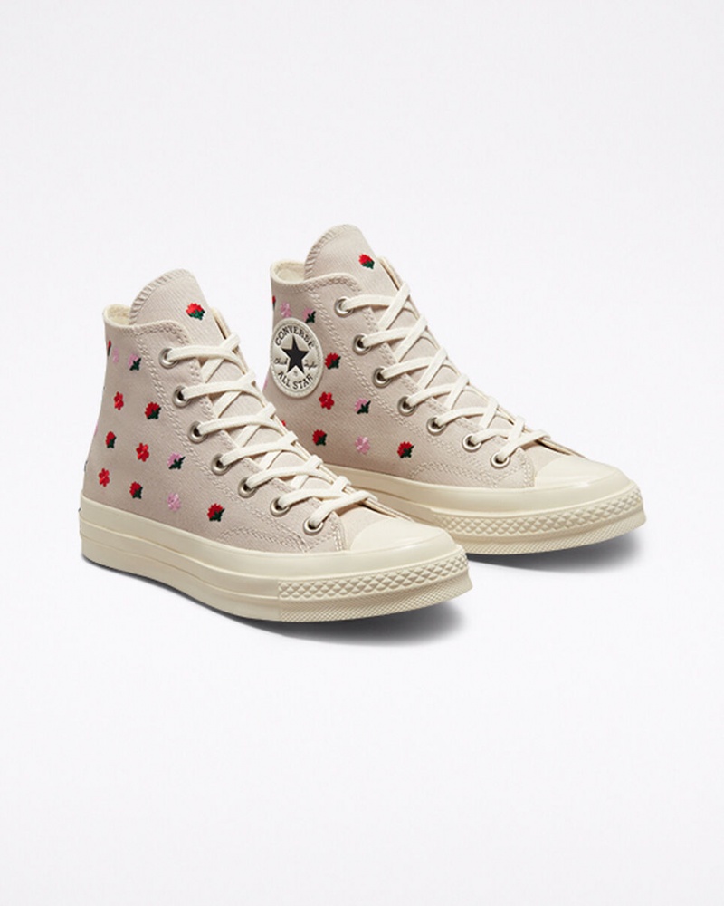 Converse Chuck 70 Floral Embroidery Desert Sand / Egret | 45372OBTI