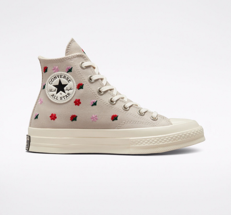 Converse Chuck 70 Floral Embroidery Desert Sand / Egret | 45372OBTI