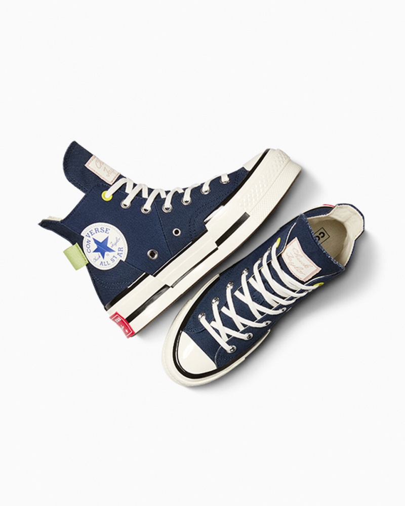 Converse Chuck 70 Plus Heel Loop Mørkeblå Sort | 53142GPKN