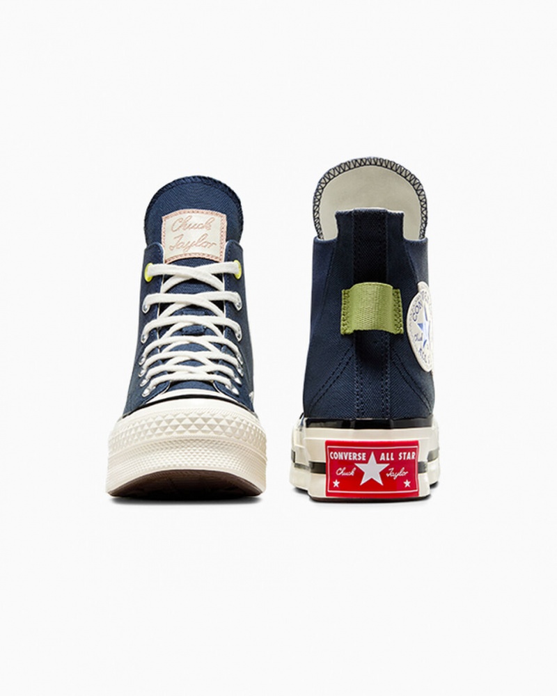 Converse Chuck 70 Plus Heel Loop Mørkeblå Sort | 53142GPKN