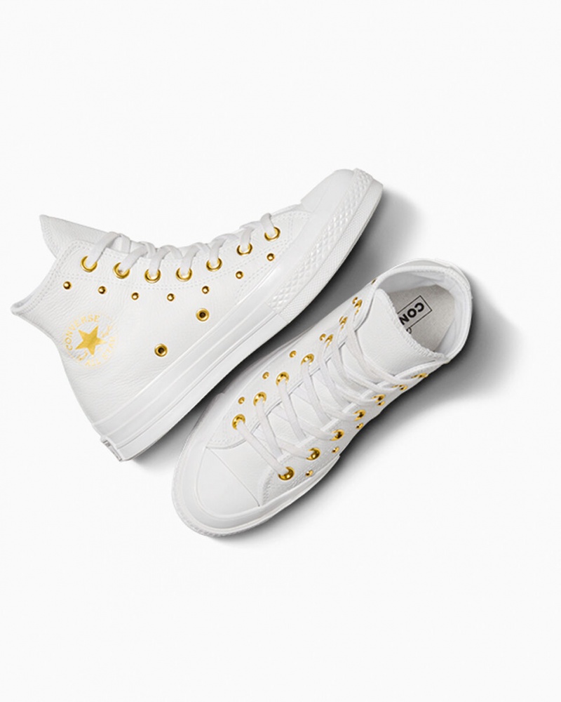 Converse Chuck 70 Star Studded Hvide Hvide Guld | 40531QTOF