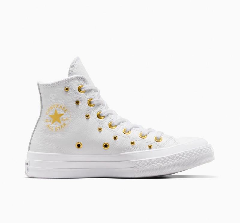 Converse Chuck 70 Star Studded Hvide Hvide Guld | 40531QTOF