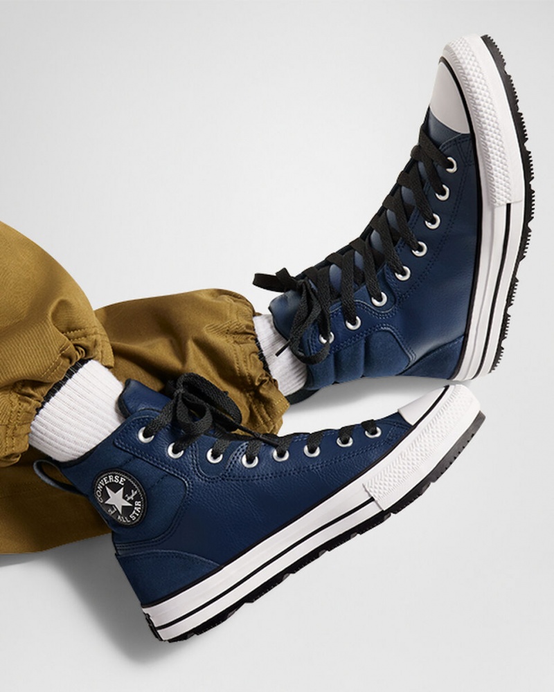 Converse Chuck Taylor All Star Berkshire Boot Obsidian Sort Hvide | 85960NEAB