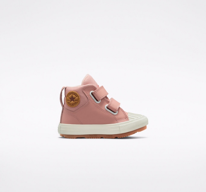 Converse Chuck Taylor All Star Berkshire Boot Easy-On Læder Lyserød Lyserød | 23764FKCQ