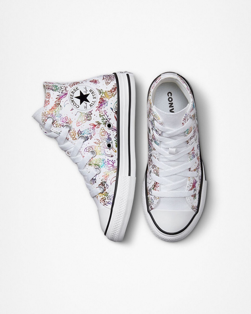 Converse Chuck Taylor All Star Butterfly Shine Hvide Lyserød Lilla Blå | 45132YHSI