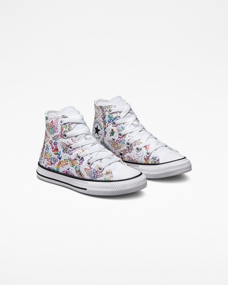 Converse Chuck Taylor All Star Butterfly Shine Hvide Lyserød Lilla Blå | 45132YHSI