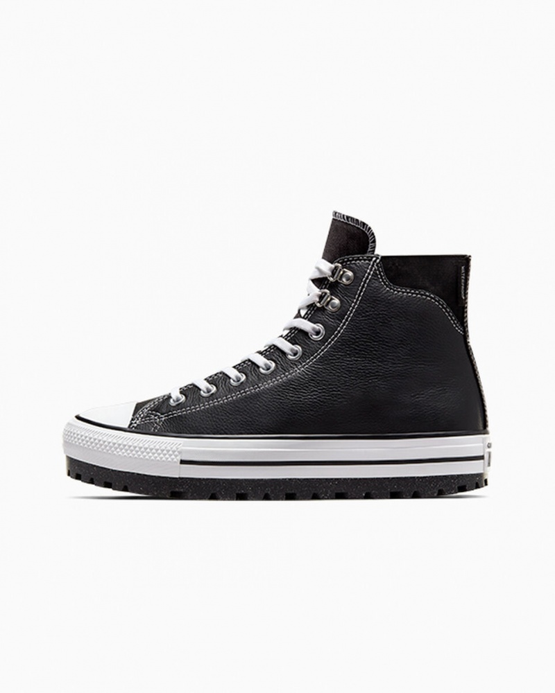 Converse Chuck Taylor All Star City Trek Vandtætte Boot Sort Hvide Sølv | 48169FVGJ