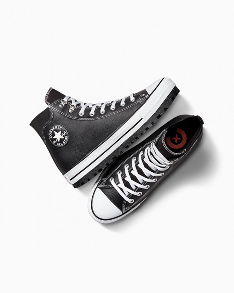 Converse Chuck Taylor All Star City Trek Vandtætte Boot Sort Hvide Sølv | 48169FVGJ