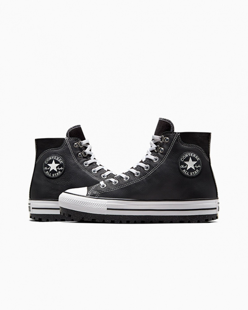 Converse Chuck Taylor All Star City Trek Vandtætte Boot Sort Hvide Sølv | 48169FVGJ