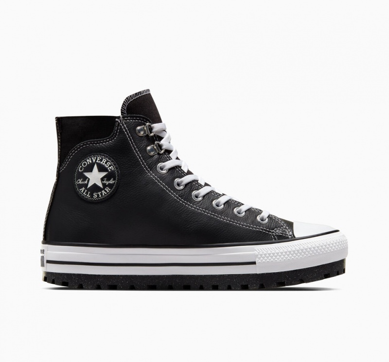 Converse Chuck Taylor All Star City Trek Vandtætte Boot Sort Hvide Sølv | 48169FVGJ