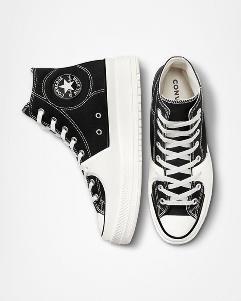 Converse Chuck Taylor All Star Construct Sort Hvide | 25197EJXW