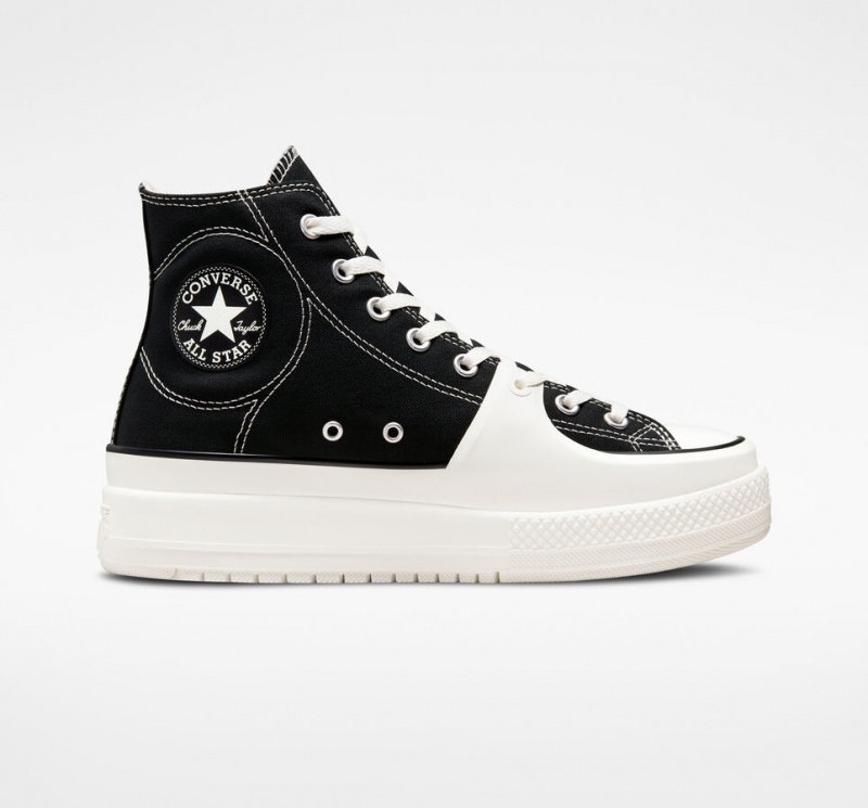 Converse Chuck Taylor All Star Construct Sort Hvide | 25197EJXW