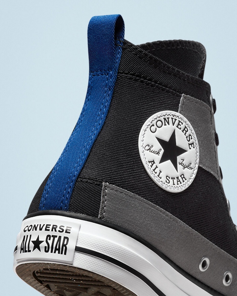 Converse Chuck Taylor All Star Desert Patchwork Sort Blå Hvide | 62937DEAW