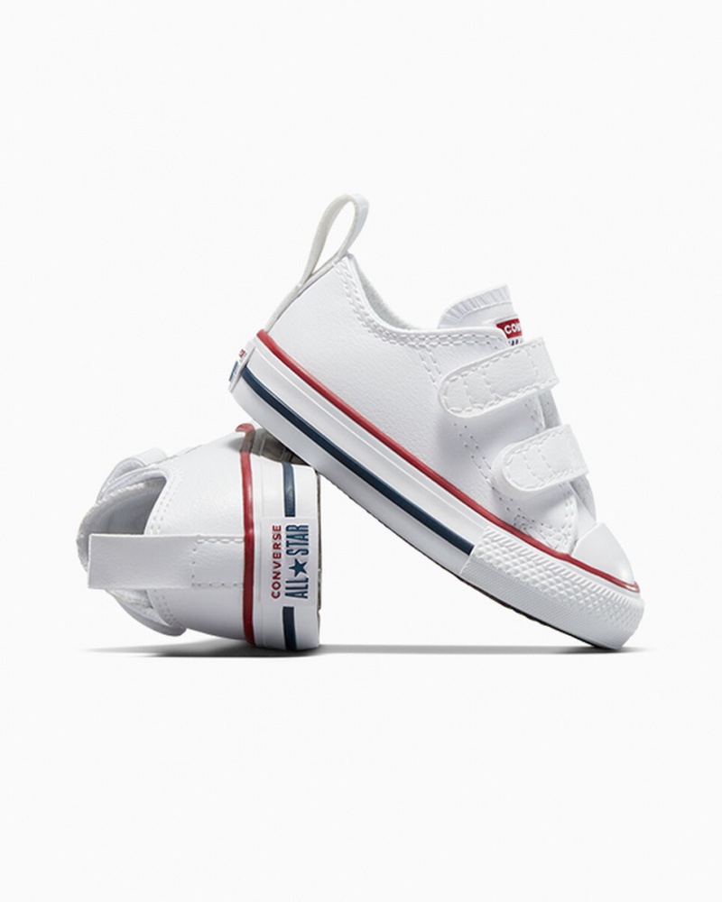 Converse Chuck Taylor All Star Easy-On Læder Hvide | 12387CULG