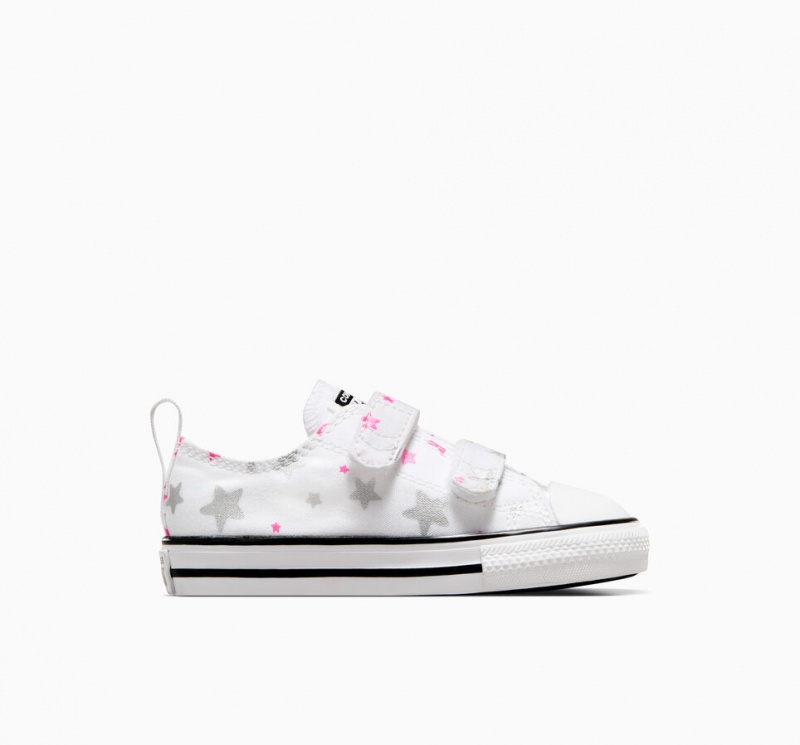 Converse Chuck Taylor All Star Easy On Sparkle Hvide Lyserød Hvide | 54728TVSW