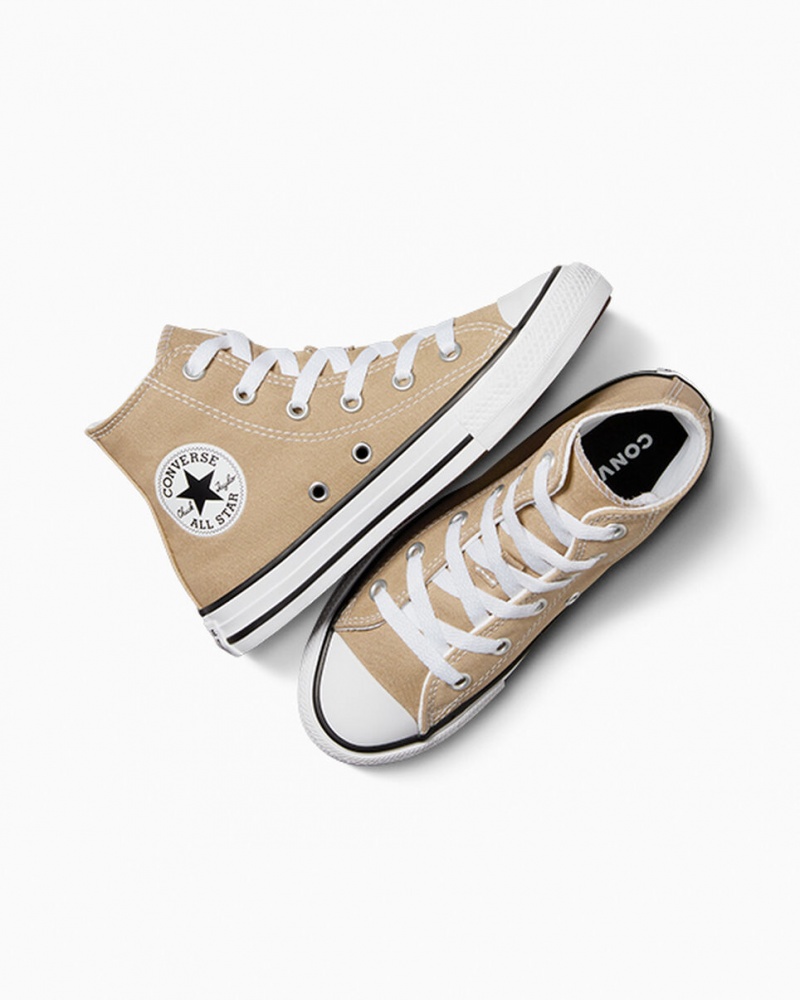 Converse Chuck Taylor All Star Excess Materials Khaki Hvide Sort | 72395IHEB