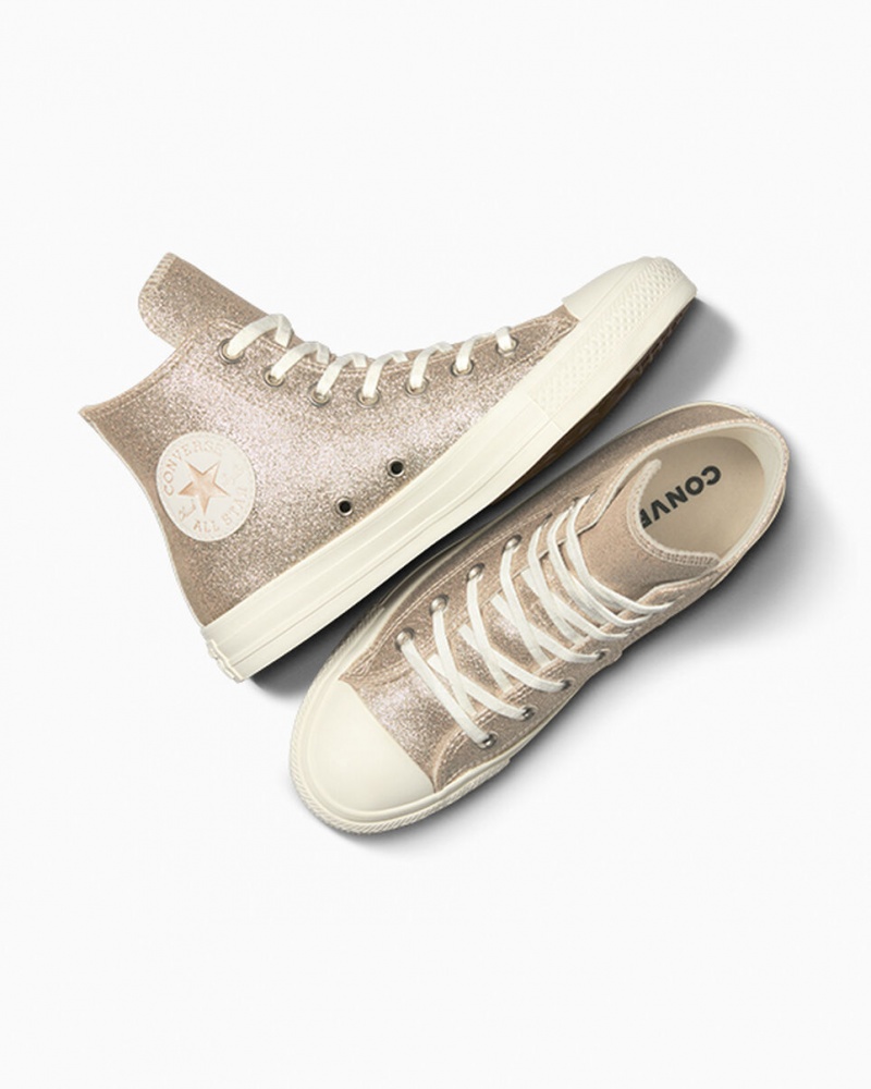 Converse Chuck Taylor All Star Glitter Lyseguld | 51762XLGP