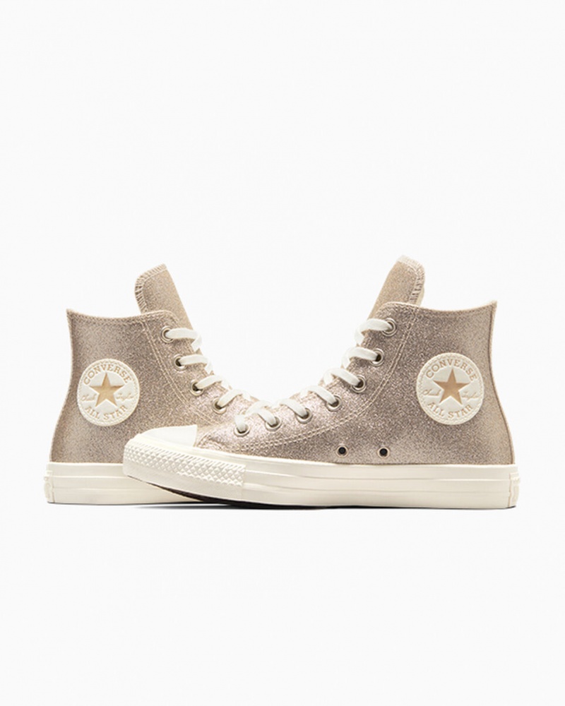 Converse Chuck Taylor All Star Glitter Lyseguld | 51762XLGP