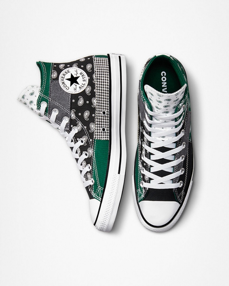 Converse Chuck Taylor All Star Hacked Patterns Sort Hvide | 20485YUEX