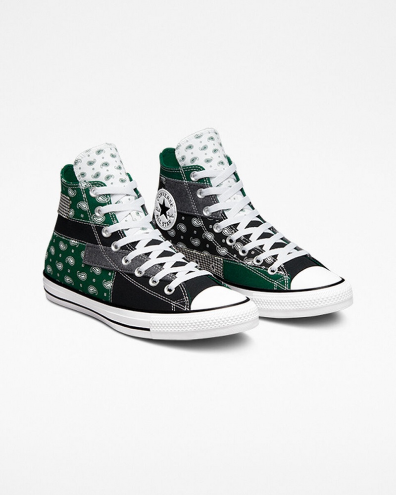 Converse Chuck Taylor All Star Hacked Patterns Sort Hvide | 20485YUEX