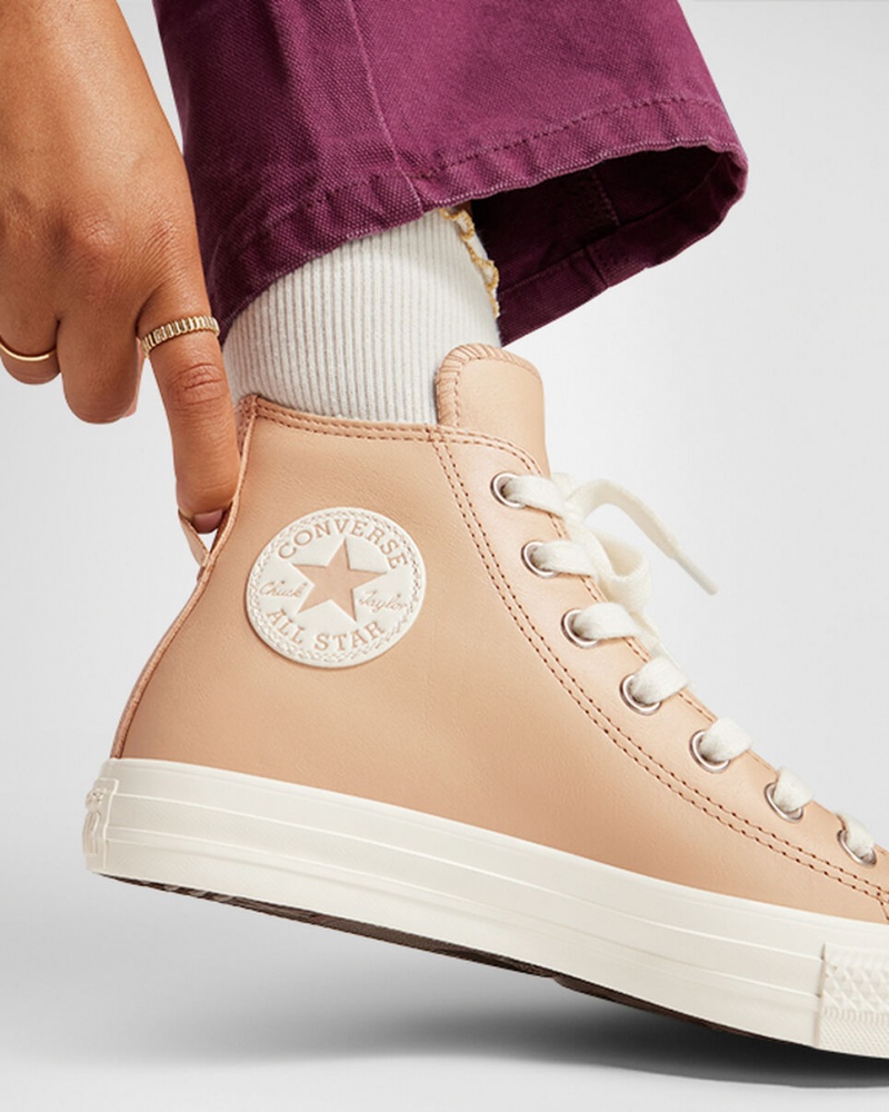 Converse Chuck Taylor All Star Læder Faux Fur Lining Epic Dune / Egret / Egret | 50461KRAU