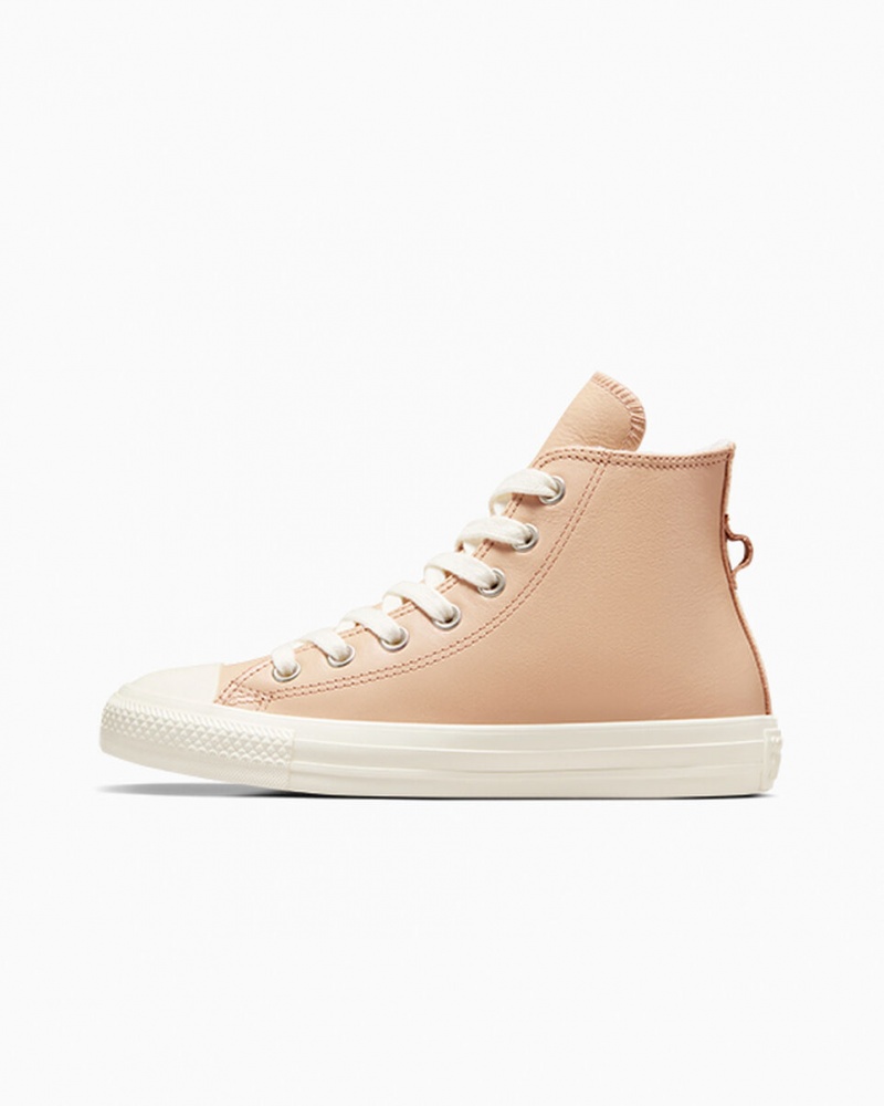 Converse Chuck Taylor All Star Læder Faux Fur Lining Epic Dune / Egret / Egret | 50461KRAU