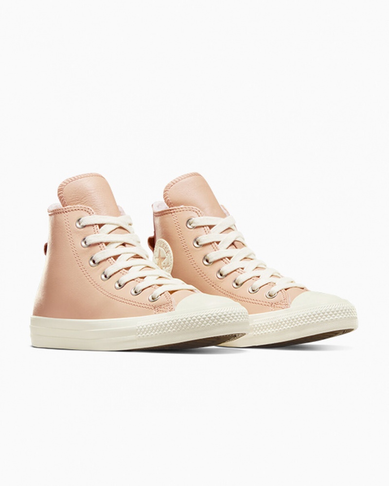 Converse Chuck Taylor All Star Læder Faux Fur Lining Epic Dune / Egret / Egret | 50461KRAU