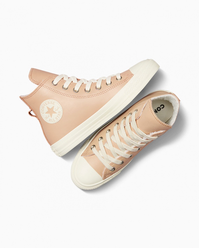 Converse Chuck Taylor All Star Læder Faux Fur Lining Epic Dune / Egret / Egret | 50461KRAU