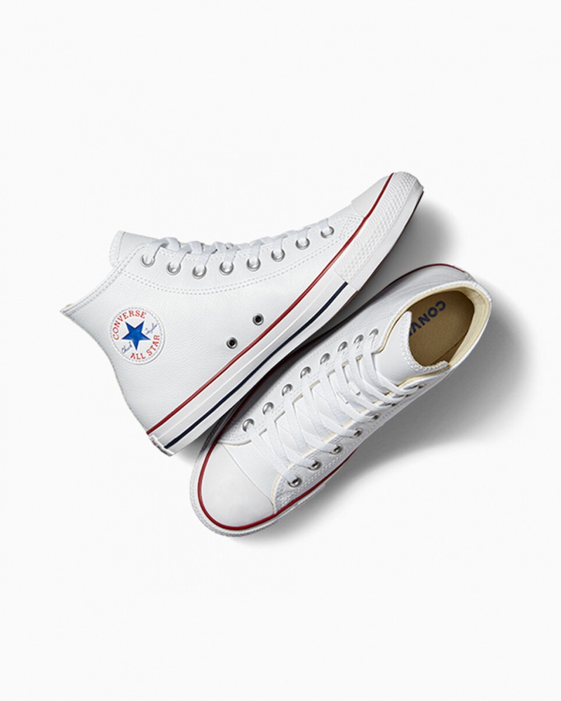 Converse Chuck Taylor All Star Læder Hvide | 96018LUNH