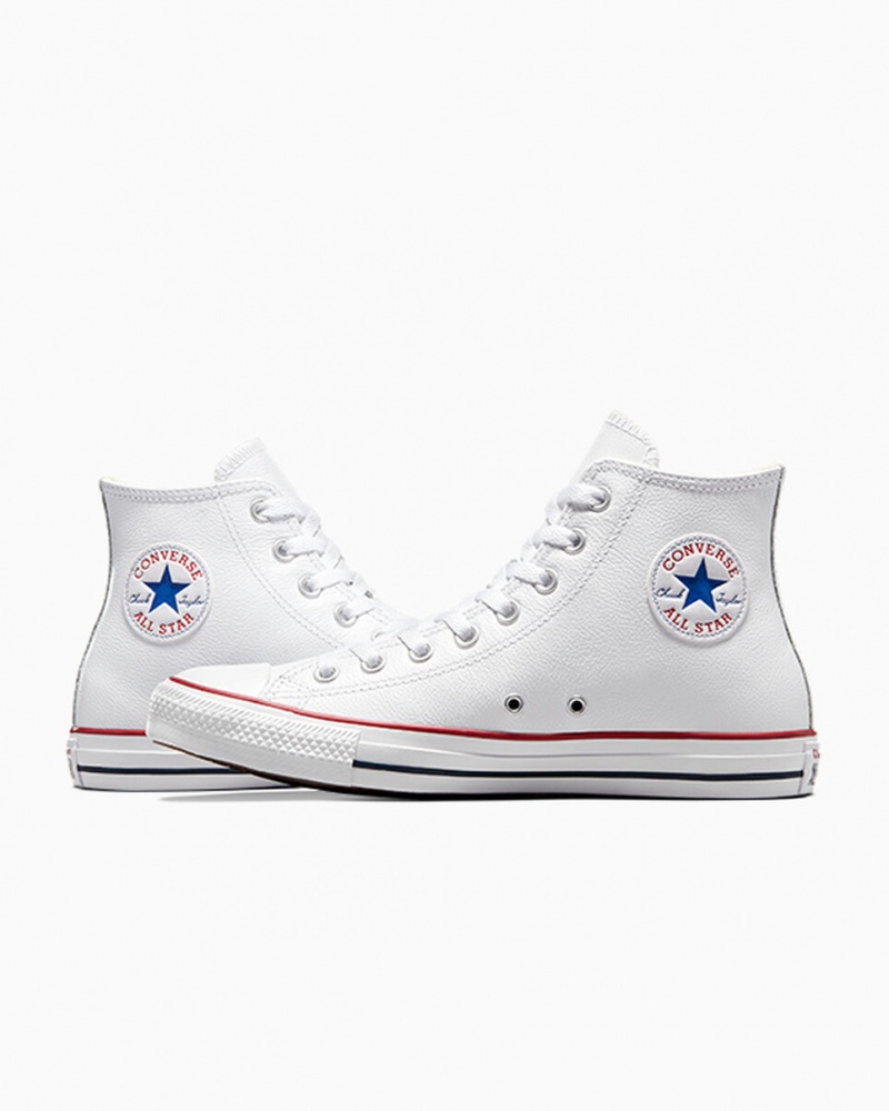 Converse Chuck Taylor All Star Læder Hvide | 96018LUNH