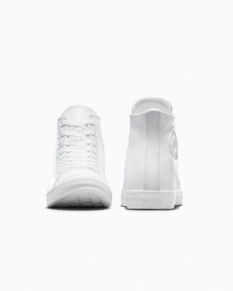 Converse Chuck Taylor All Star Læder Hvide | 46593HVBO