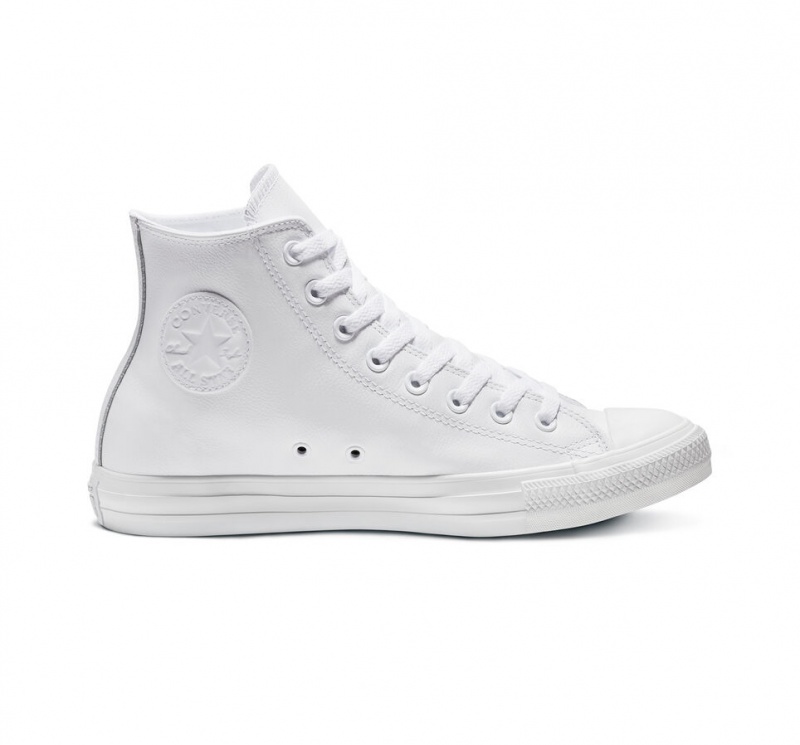 Converse Chuck Taylor All Star Læder Hvide | 46593HVBO