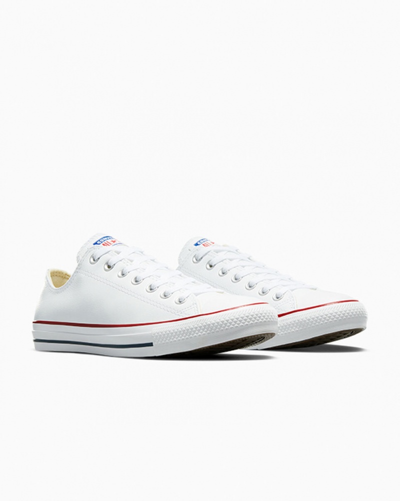 Converse Chuck Taylor All Star Læder Hvide | 56340EKNY