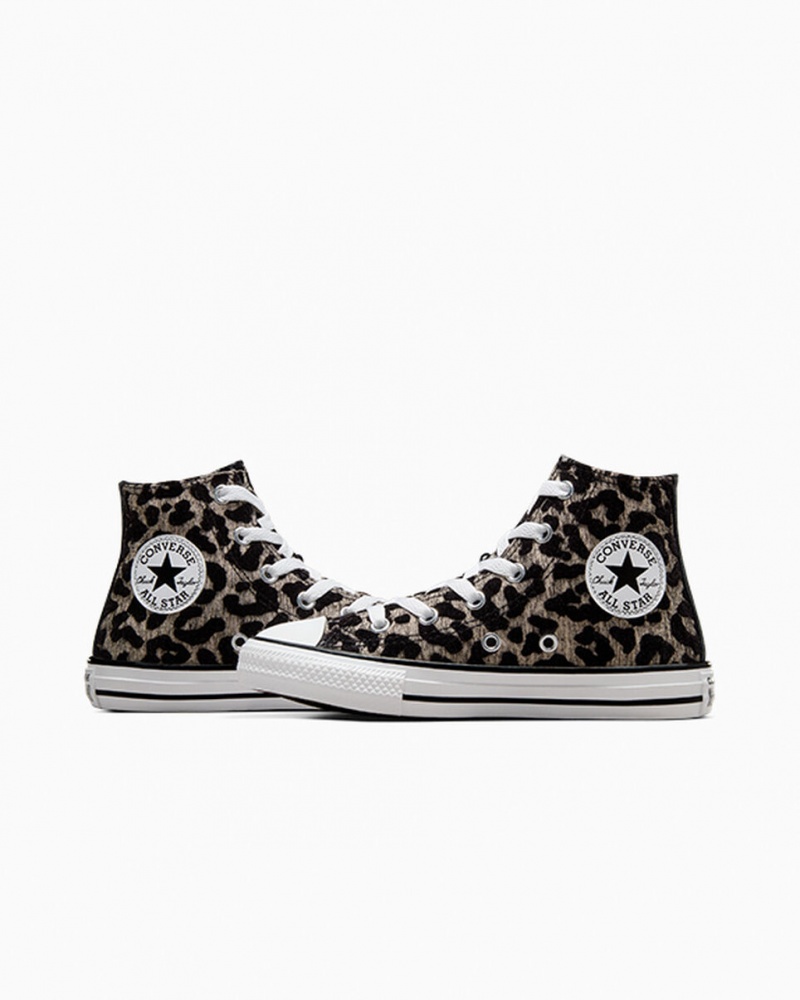 Converse Chuck Taylor All Star Leopard Lysesort Hvide | 31278ISXT