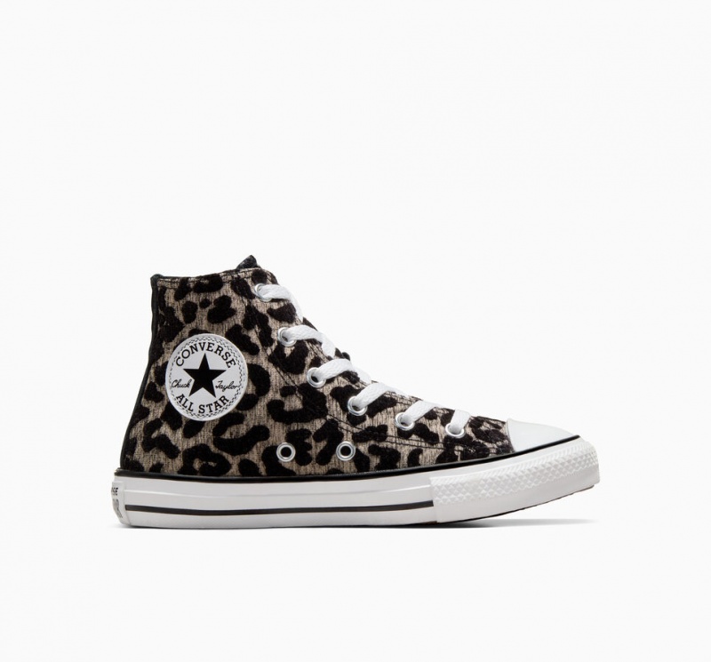 Converse Chuck Taylor All Star Leopard Lysesort Hvide | 31278ISXT