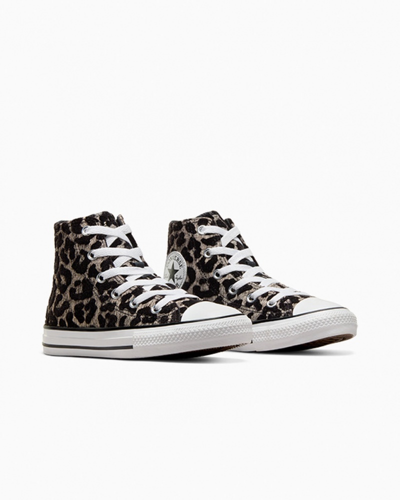 Converse Chuck Taylor All Star Leopard Lysesort Hvide | 54397HPNG