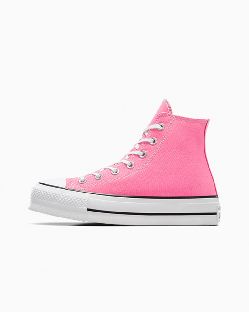 Converse Chuck Taylor All Star Lift Platform Lyserød Hvide Sort | 83409GIER