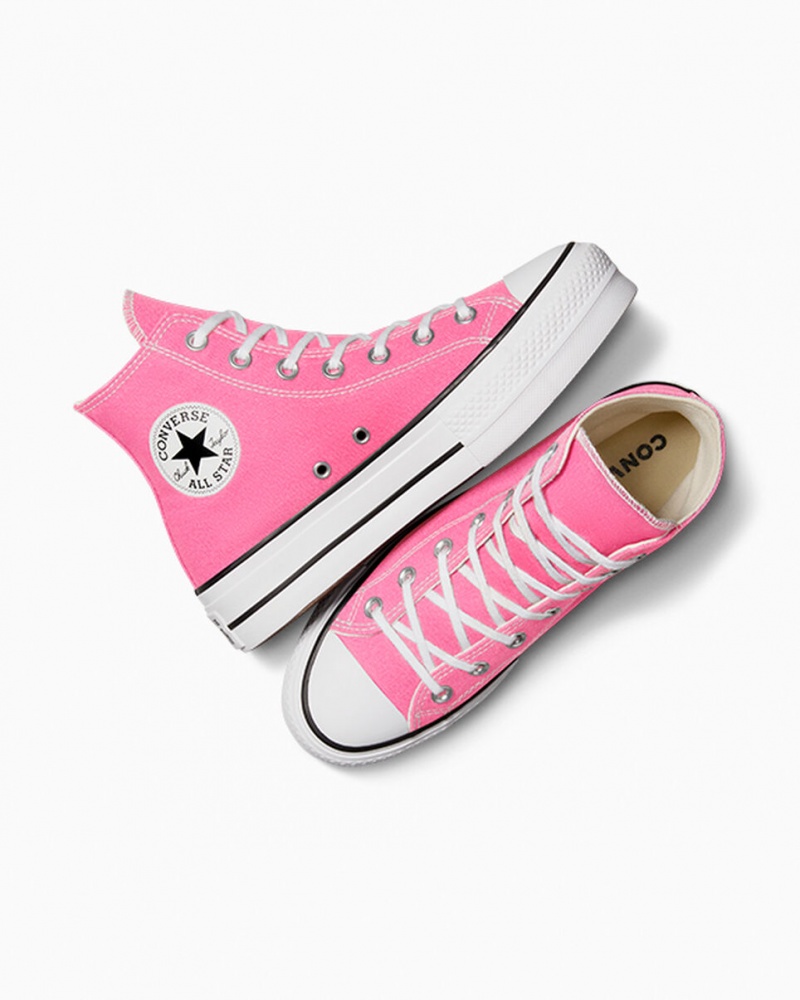 Converse Chuck Taylor All Star Lift Platform Lyserød Hvide Sort | 83409GIER