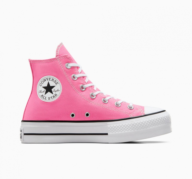 Converse Chuck Taylor All Star Lift Platform Lyserød Hvide Sort | 83409GIER