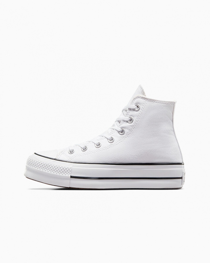 Converse Chuck Taylor All Star Lift Platform Hvide Sort Hvide | 61974WMRS