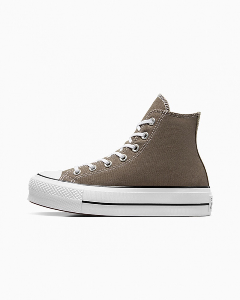 Converse Chuck Taylor All Star Lift Platform Hvide Sort | 67543XBYQ