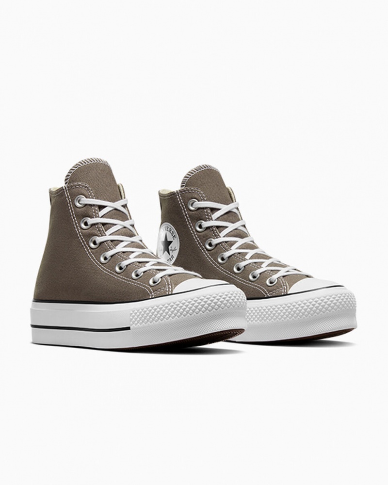 Converse Chuck Taylor All Star Lift Platform Hvide Sort | 67543XBYQ