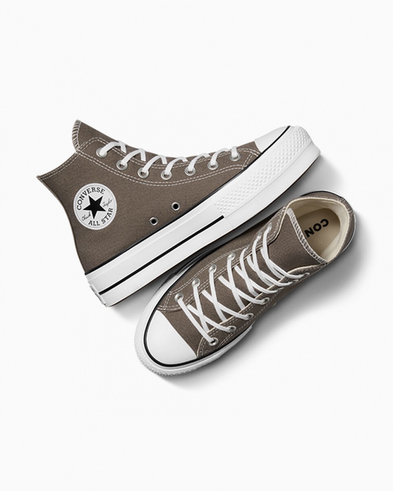 Converse Chuck Taylor All Star Lift Platform Hvide Sort | 67543XBYQ